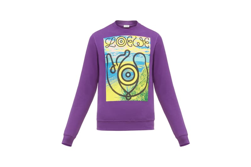 LOEWE Eye Nature Collection Logo Long Sleeve Purple