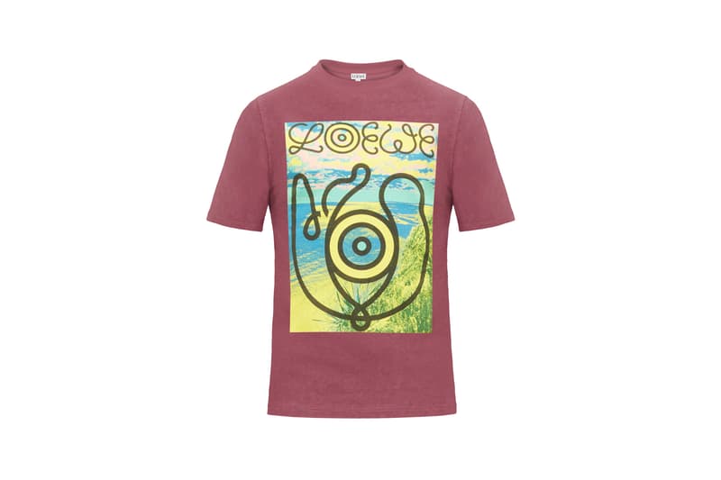 LOEWE Eye Nature Collection Logo T-shirt Maroon