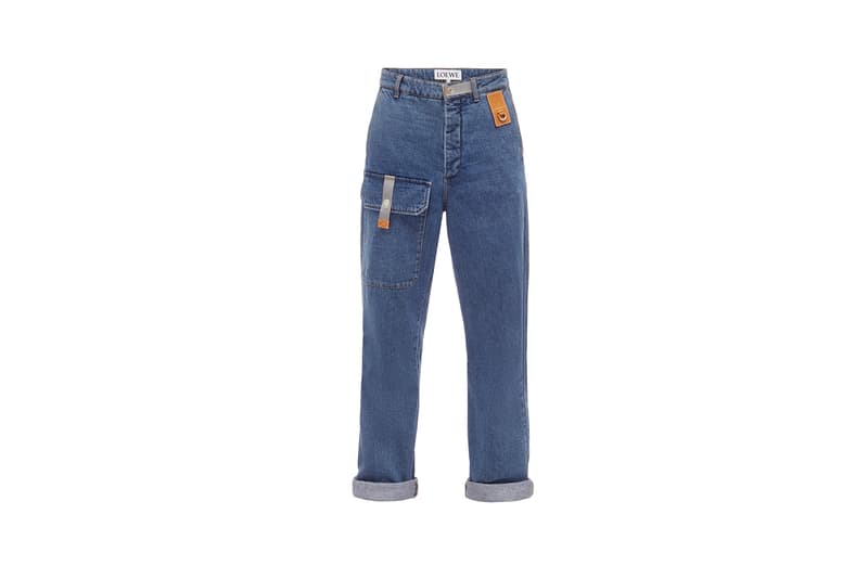 LOEWE Eye Nature Collection Cuffed Jeans Blue