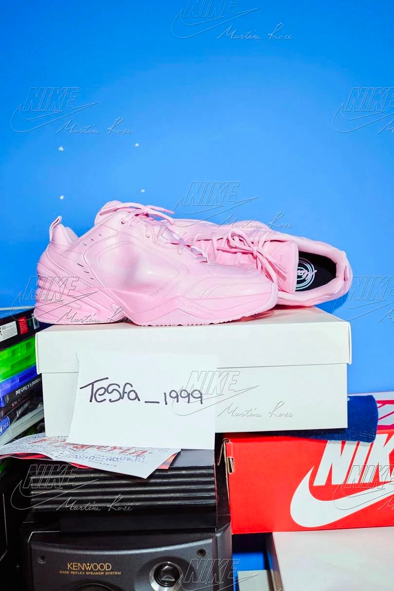 Martine Rose Nike Air Monarch IV Pink Millennial Rose Sneaker Collaboration 2019