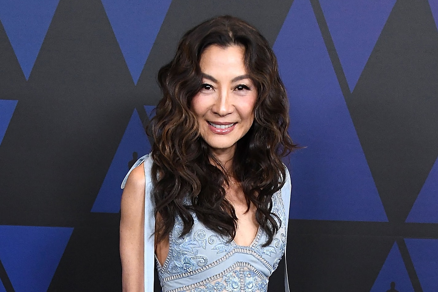 Michelle Yeoh Academy Of Motion Picture Arts And Sciences' 10th Annual Governors Awards Gown Blue