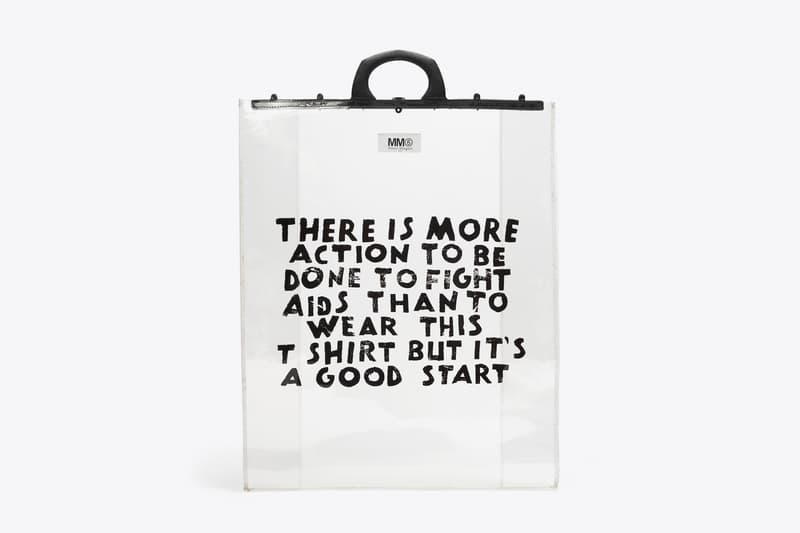 MM6 Maison Margiela Charity Capsule Collection Tote Bag Slogan HIV Aids Project AIDES Organization