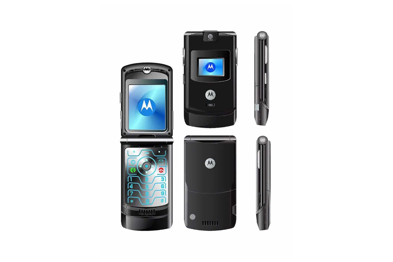Motorola RAZR Flip Phone Black