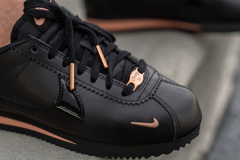 nike cortez leather rose gold