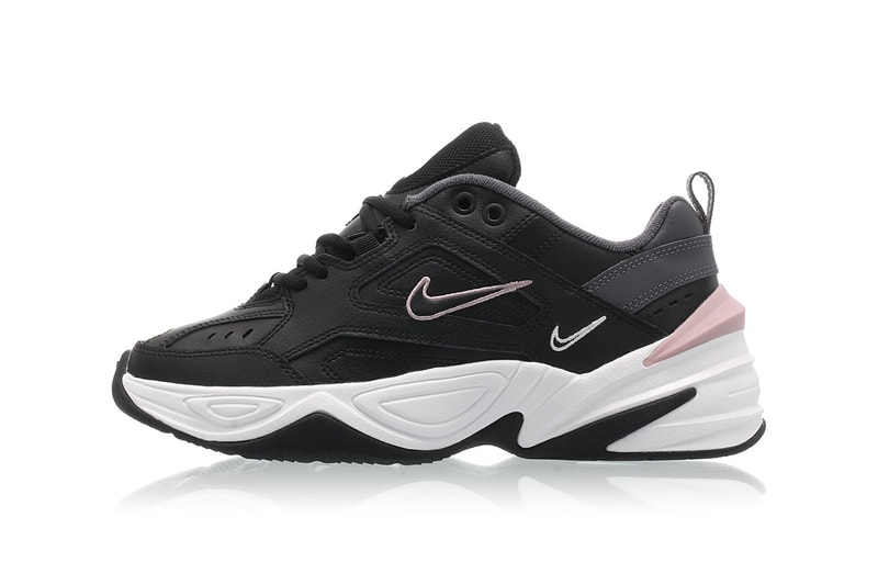 Nike M2K Tekno Black Plum Chalk Pink Chunky Sneakers Trainers