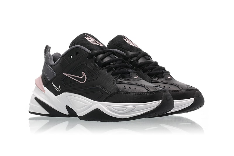 Nike M2K Tekno Black Plum Chalk Pink Chunky Sneakers Trainers