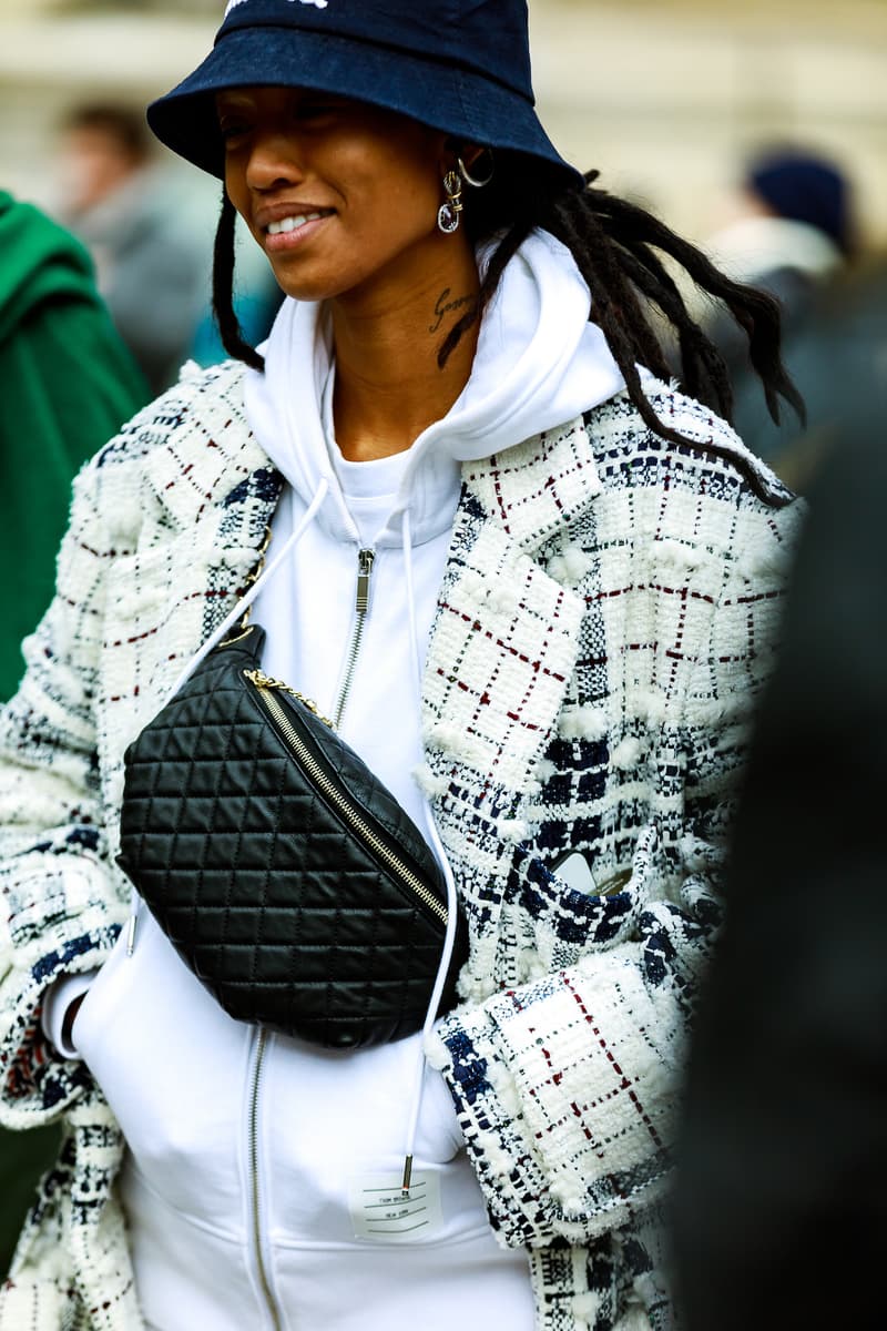 Paris Fashion Week Men's FW19 Streetstyle Snaps Off-White Chanel Heron Preston Jerry Lorenzo Maisie Wiliams Sita Abellan Aleali May