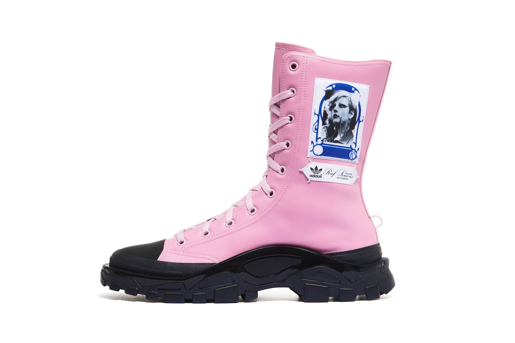 adidas Raf Simons RS Detroit High Boots Black Red Pink Blue 