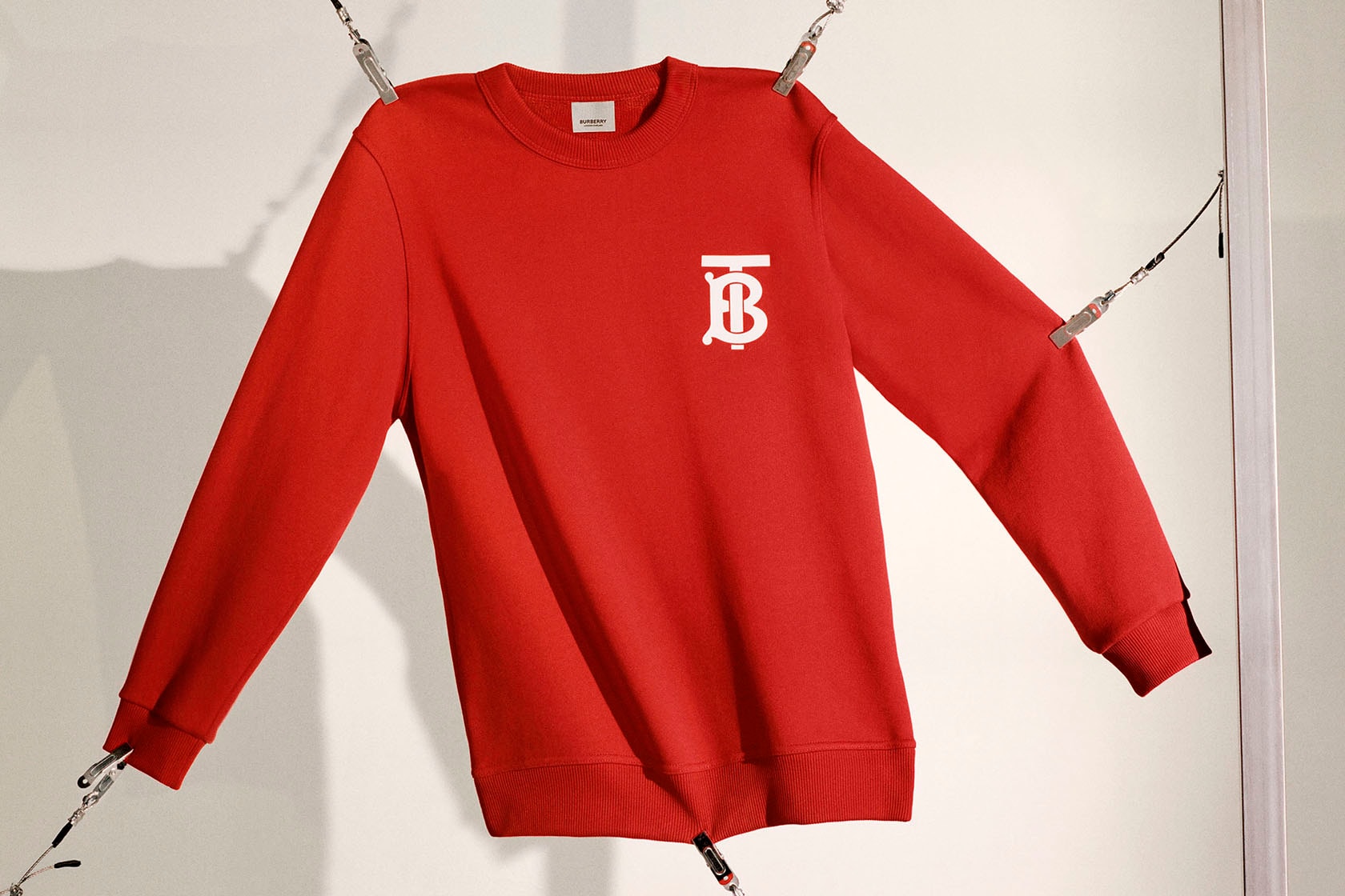 Burberry Riccardo Tisci B Series Red Logo Sweatshirt Polo Shirt 