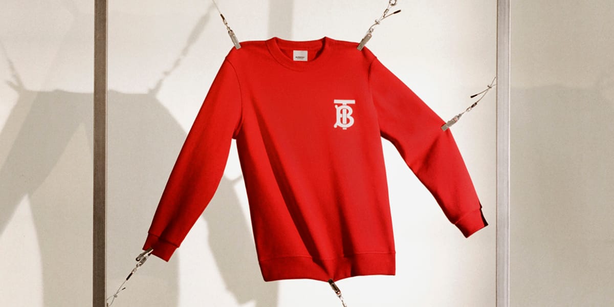 burberry red sweater
