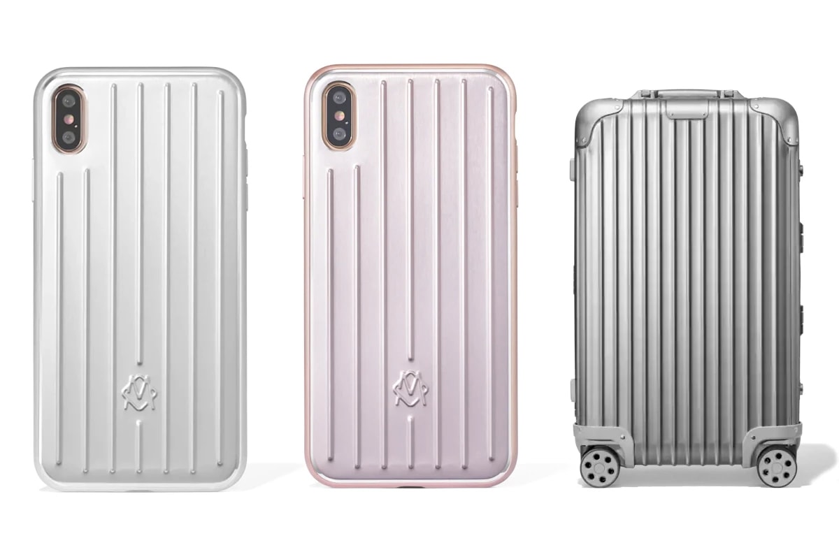 RIMOWA Releases Suitcase-Inspired Phone Cases Pink Silver Aluminium Release