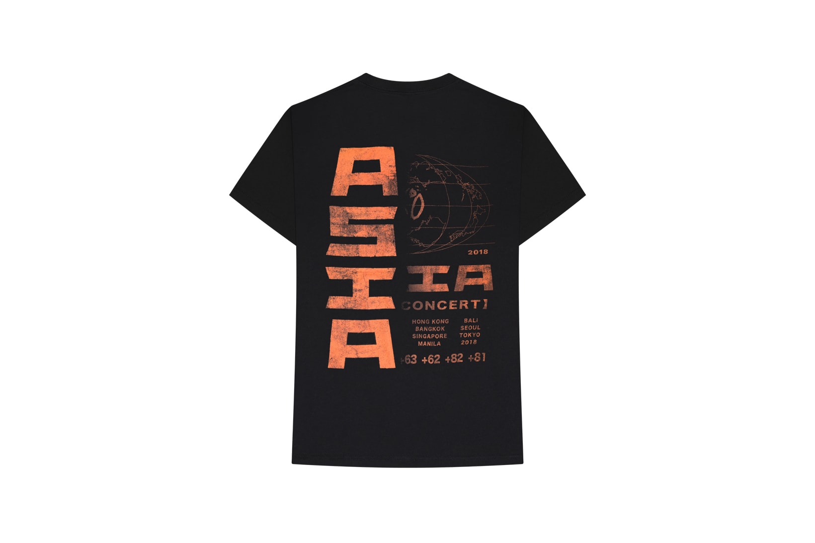 The Weeknd Asia Tour Merch Collection T-shirt Black