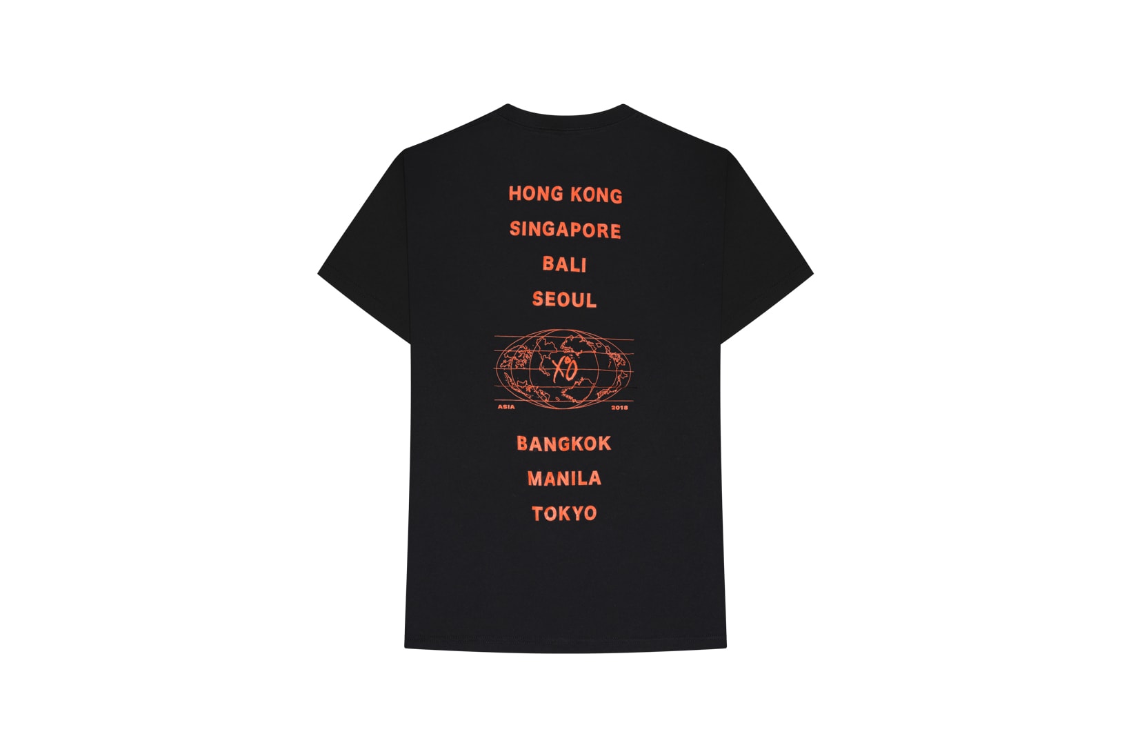 The Weeknd Asia Tour Merch Collection T-shirt Black