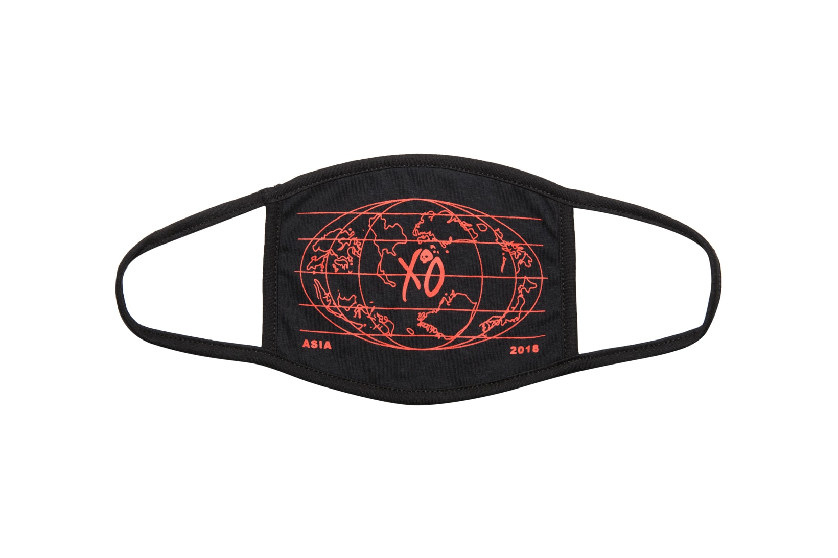 The Weeknd Asia Tour Merch Collection Face Mask Black Orange