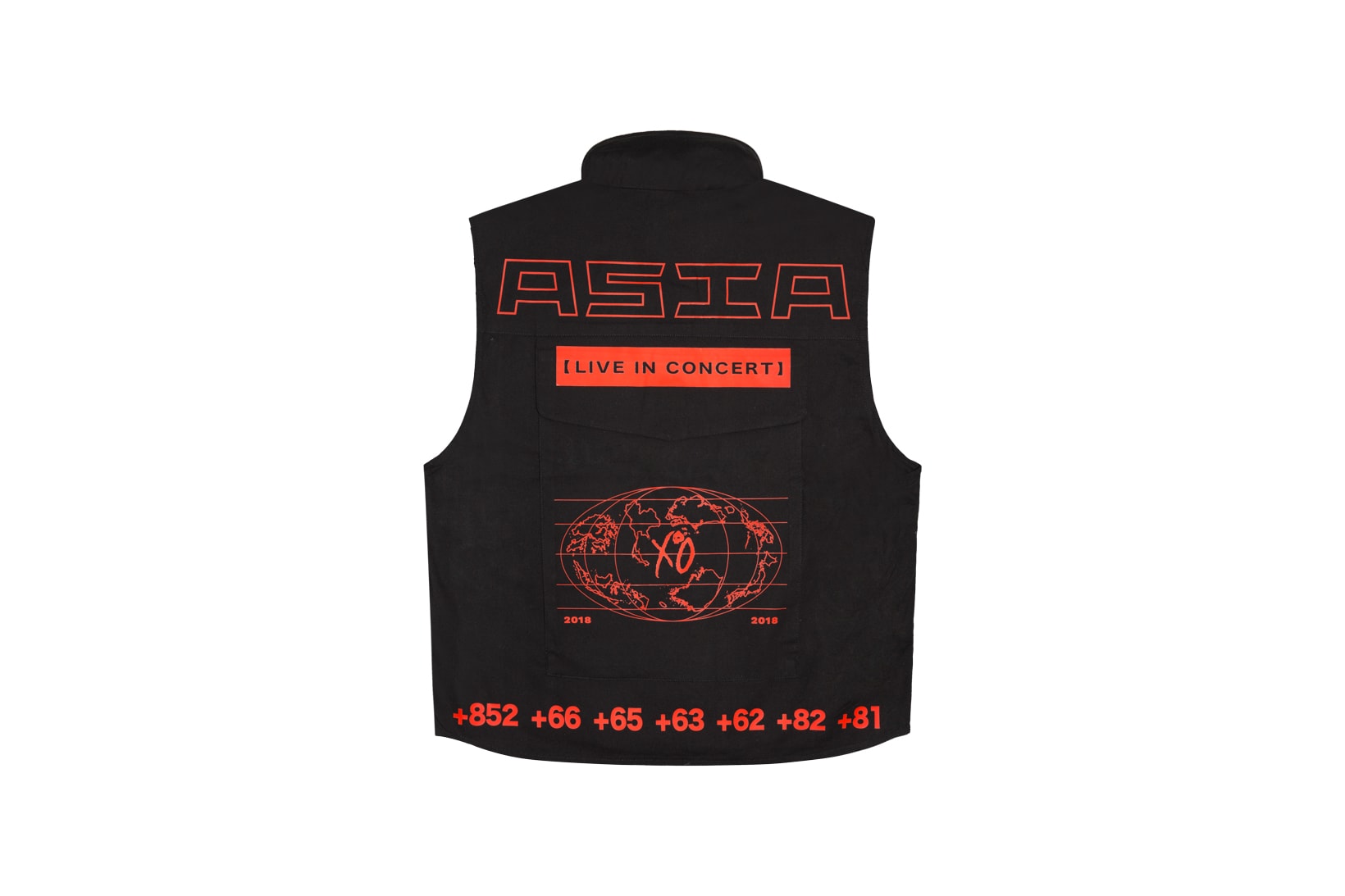 The Weeknd Asia Tour Merch Collection Vest Black
