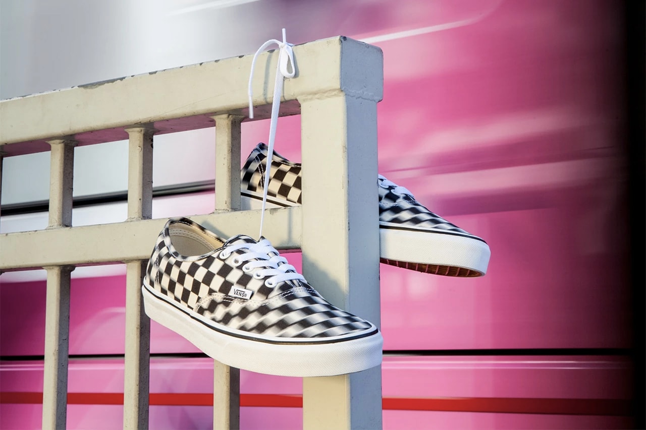 Vans "Blur Check" Optical Illusion Collection Era Sk8-Hi Slip-On Old Skool Shoe Sneaker 