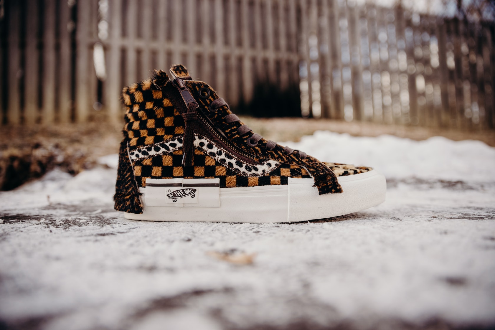 Vans Cut and Paste Pony Hair Pack Print Checkerboard Pattern Graphics Shoe 