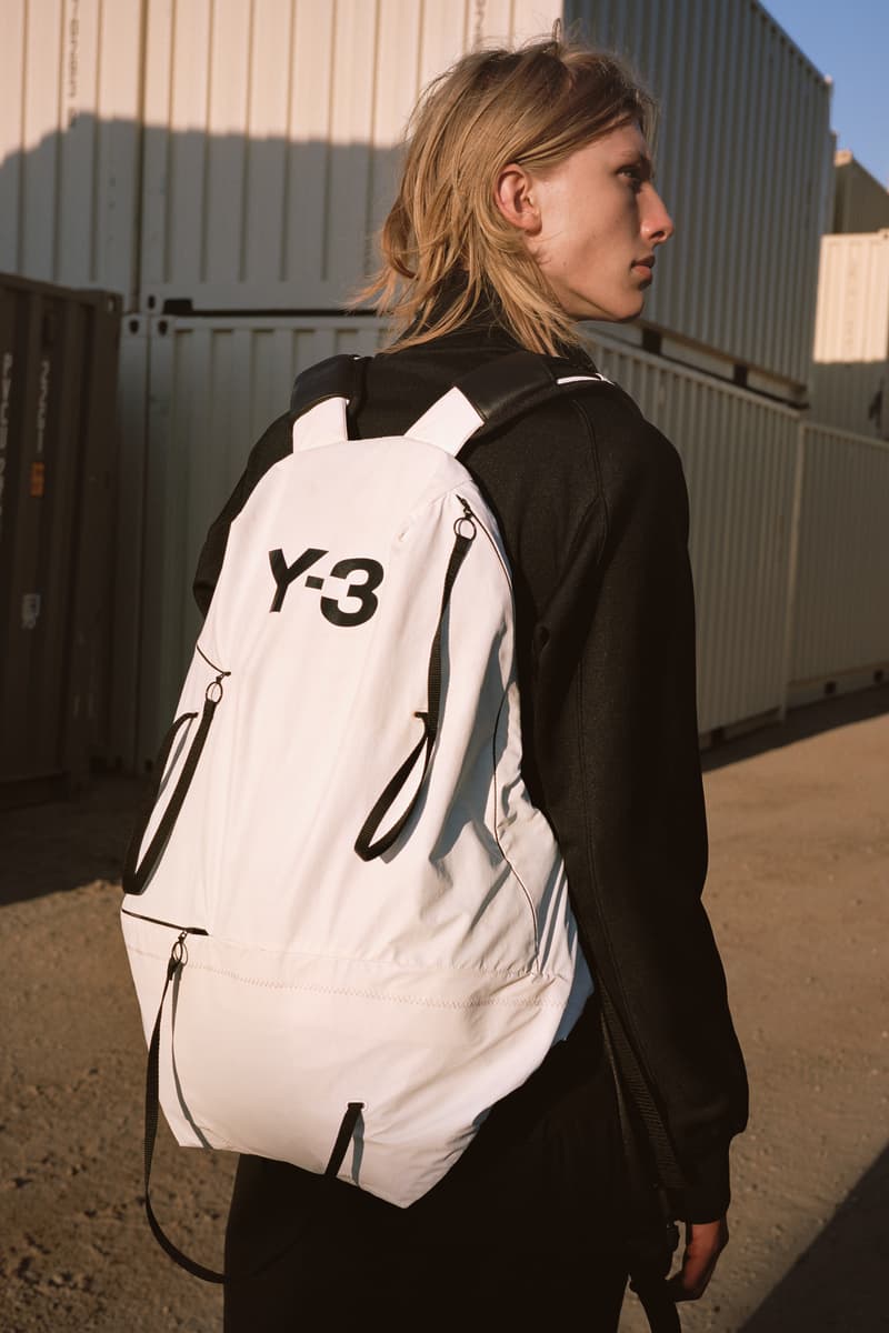 Y-3 Spring Summer 2019 Campaign Shirt Black Backpack White
