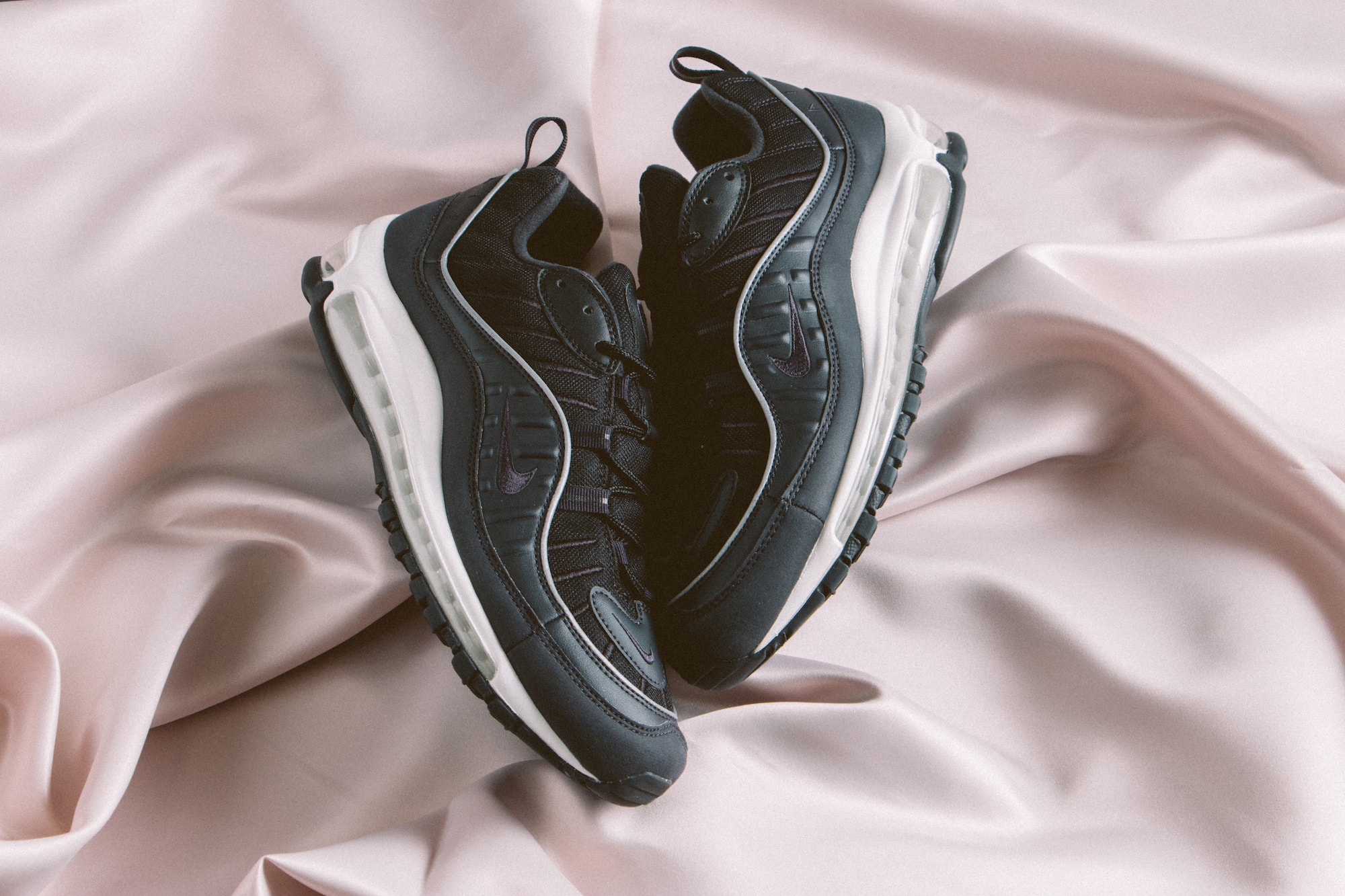 Nike Air Max 98 "Oil Grey" Release Date Black Sneaker Shoe White Sole