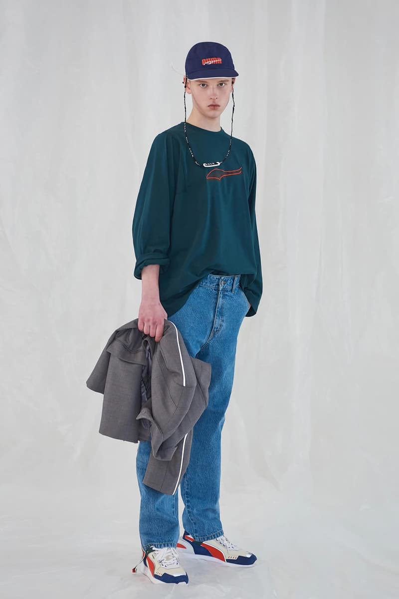 Ader Error x PUMA Spring Summer 2019 Lookbook T-shirt Green Jeans Blue