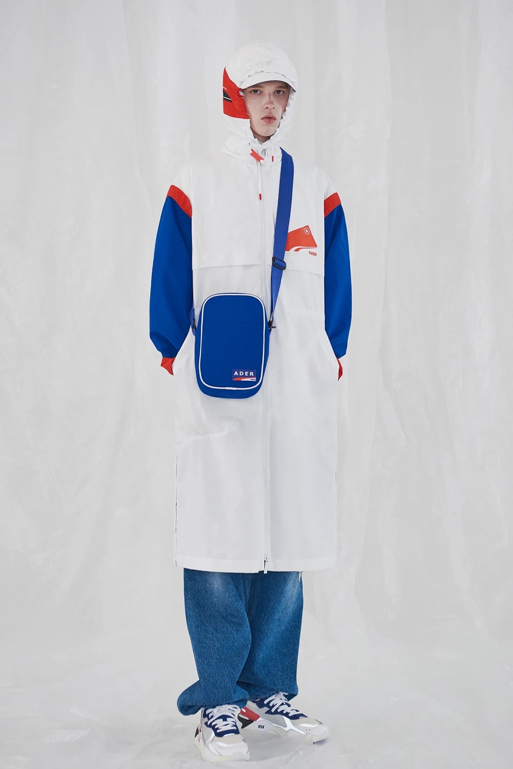 Ader Error x PUMA Spring Summer 2019 Lookbook Jacket White Pants Blue