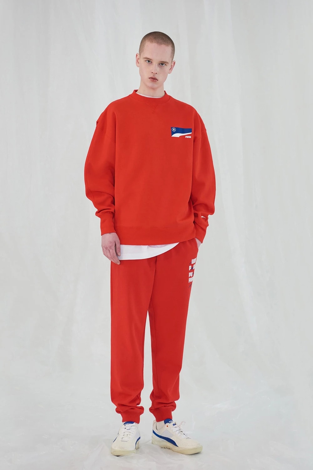 Ader Error x PUMA Spring Summer 2019 Lookbook Sweatshirt Pants Red