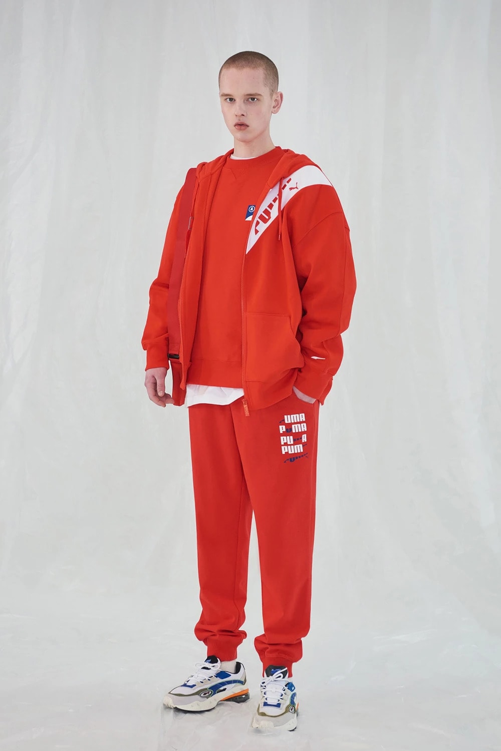 Ader Error x PUMA Spring Summer 2019 Lookbook Sweatshirt Sweatpants Red