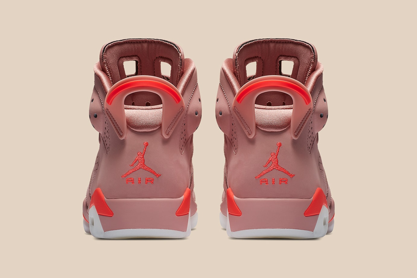 Aleali May x Air Jordan 6 Rust Pink Bright Crimson