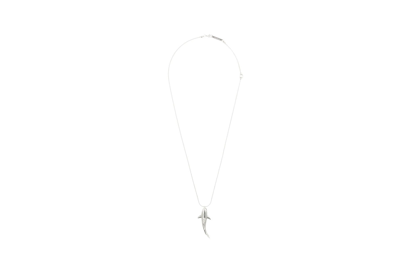 AMBUSH Shark Pendant Necklace Silver