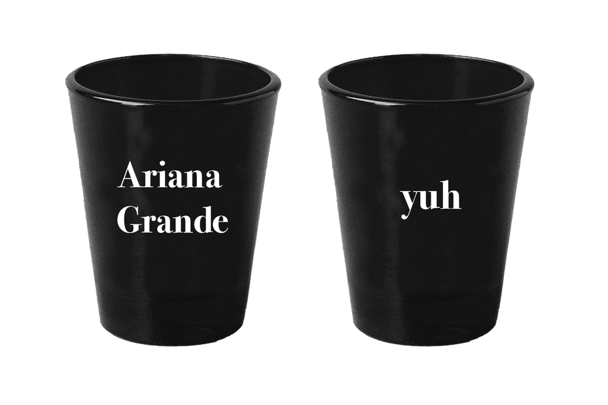 Ariana Grande Merch Drop 2 thank u, next shot glass set Black