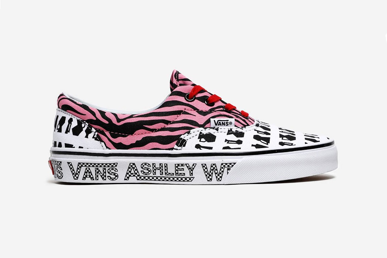 Ashley Williams Vans Era Authentic Style 93 Slip-On Tiger Print Monochrome zine graphic