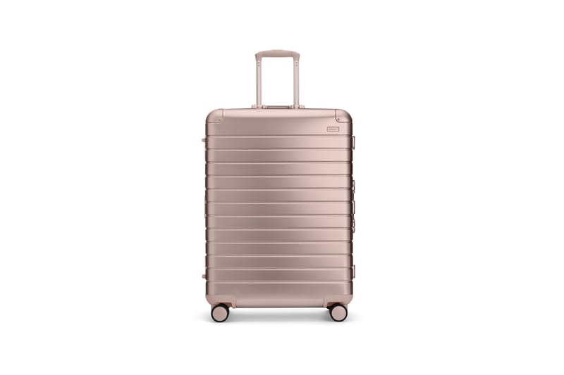 rose gold suitcase large