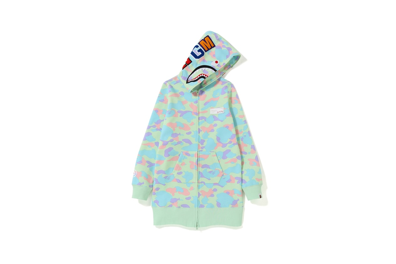 BAPE Pastel Camouflage Collection Hoodie Green Blue