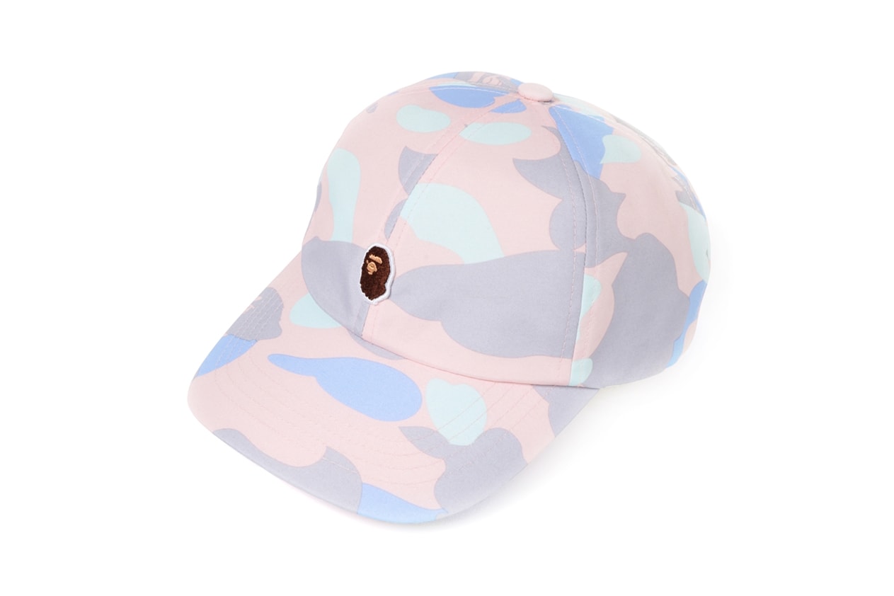 BAPE Pastel Camouflage Collection APE Head Hat Pink Purple