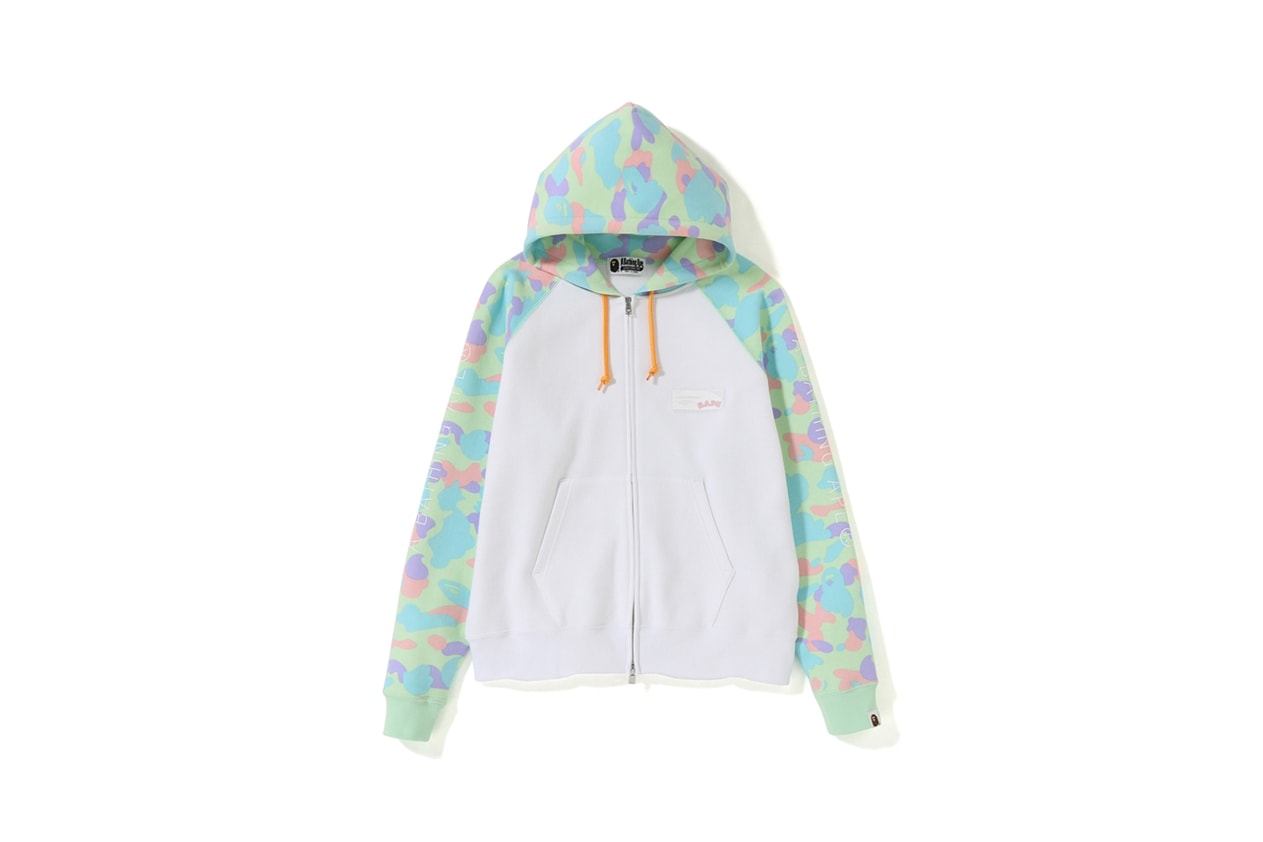 BAPE Pastel Camouflage Collection Hoodie White Green