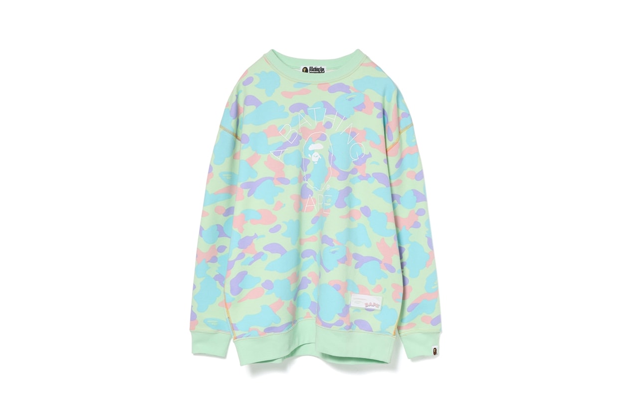 BAPE Pastel Camouflage Collection Sweater Green Blue