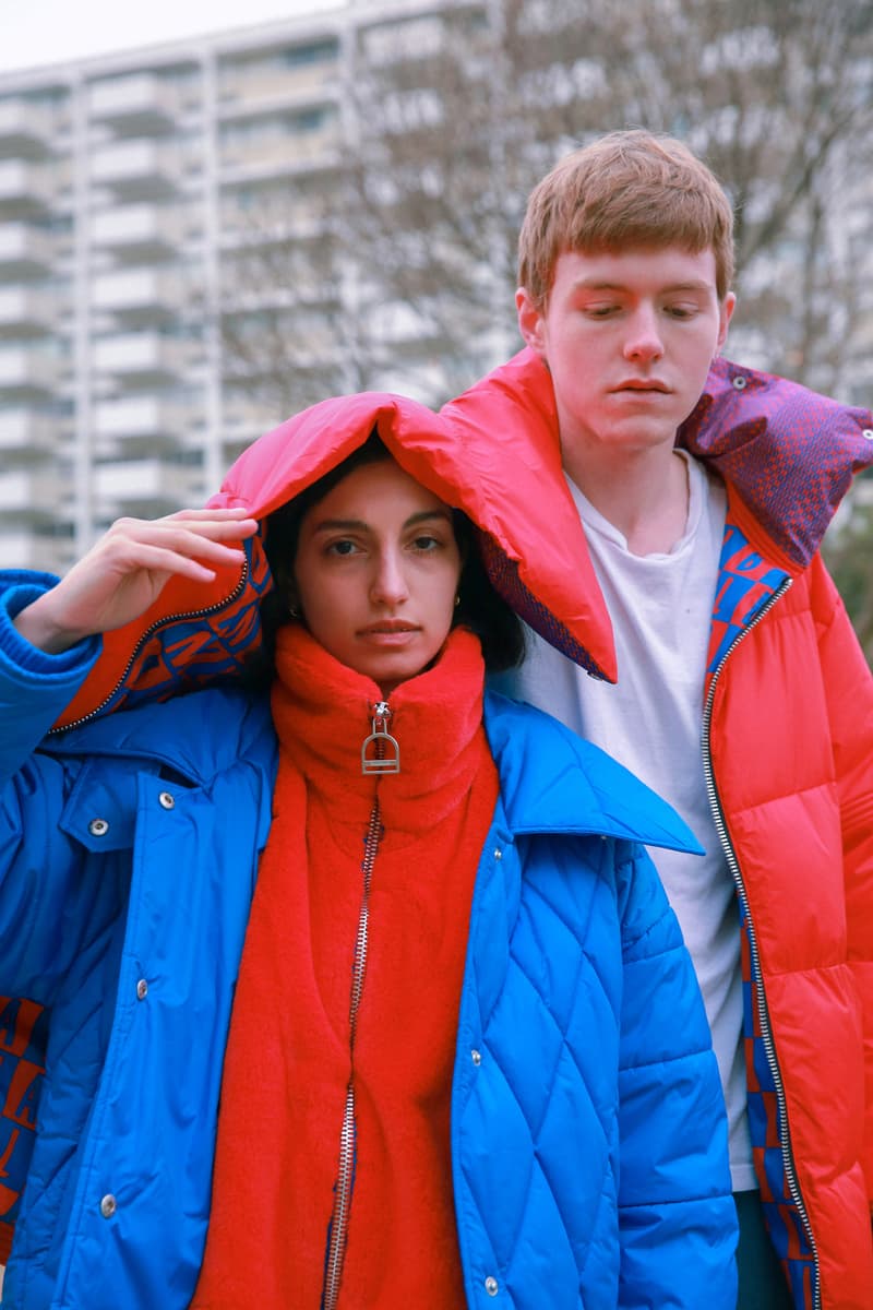Biannual Fall Winter 2019 Lookbook Coat Red Blue
