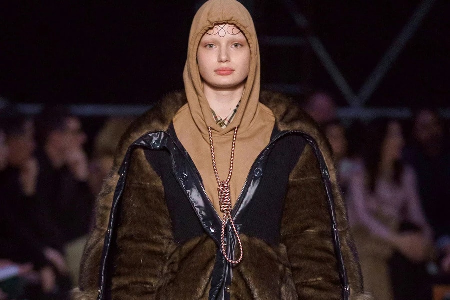 Burberry Ricardo Tisci Fall Winter 2019 London Fashion Week Show Collection Noose Hoodie Brown