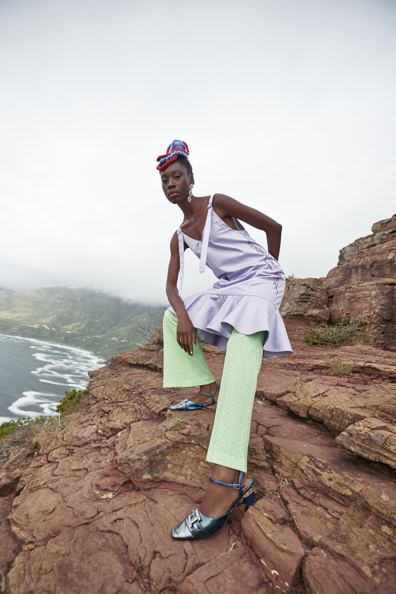 Daily Paper Spring Summer 2019 Campaign Top Purple Pants Green