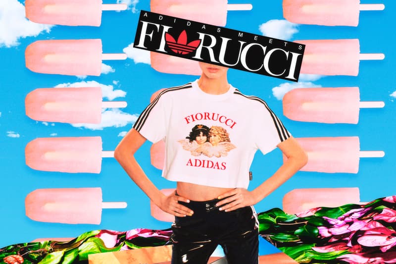 Fiorucci x adidas Originals Collection T-shirt White Vinyl Pants Black
