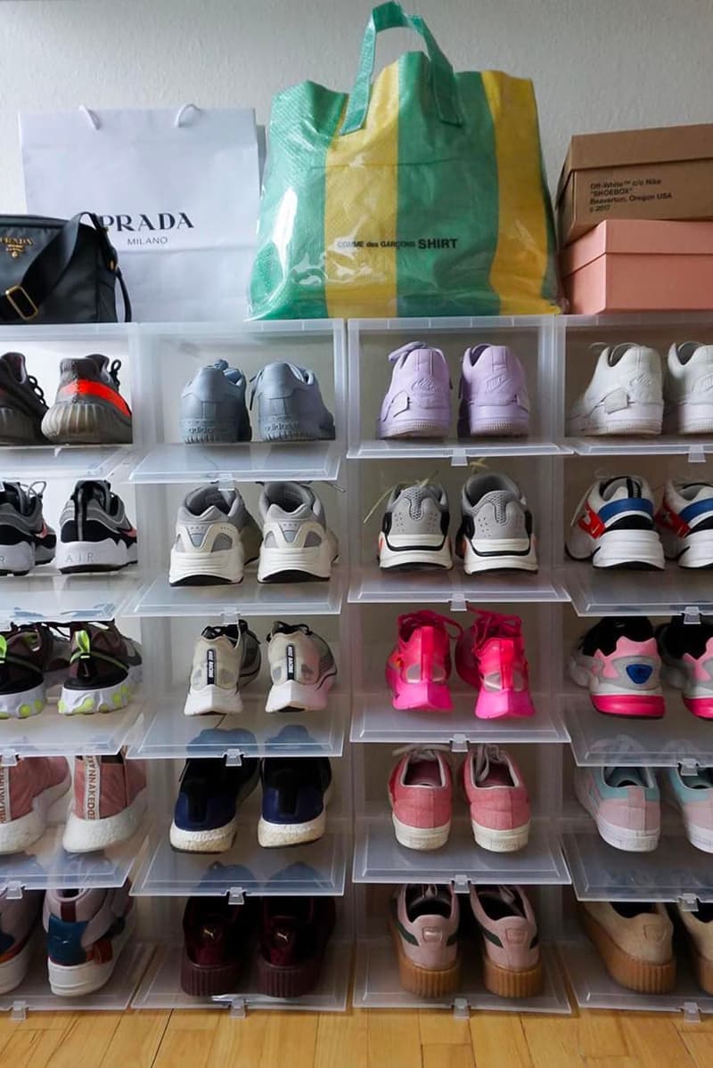 Sneaker Sneakers Shelf Clear Drawers Home Decor Comme Des Garcons Plastic Bag Prada Shoe Boxes Streetwear Fashion