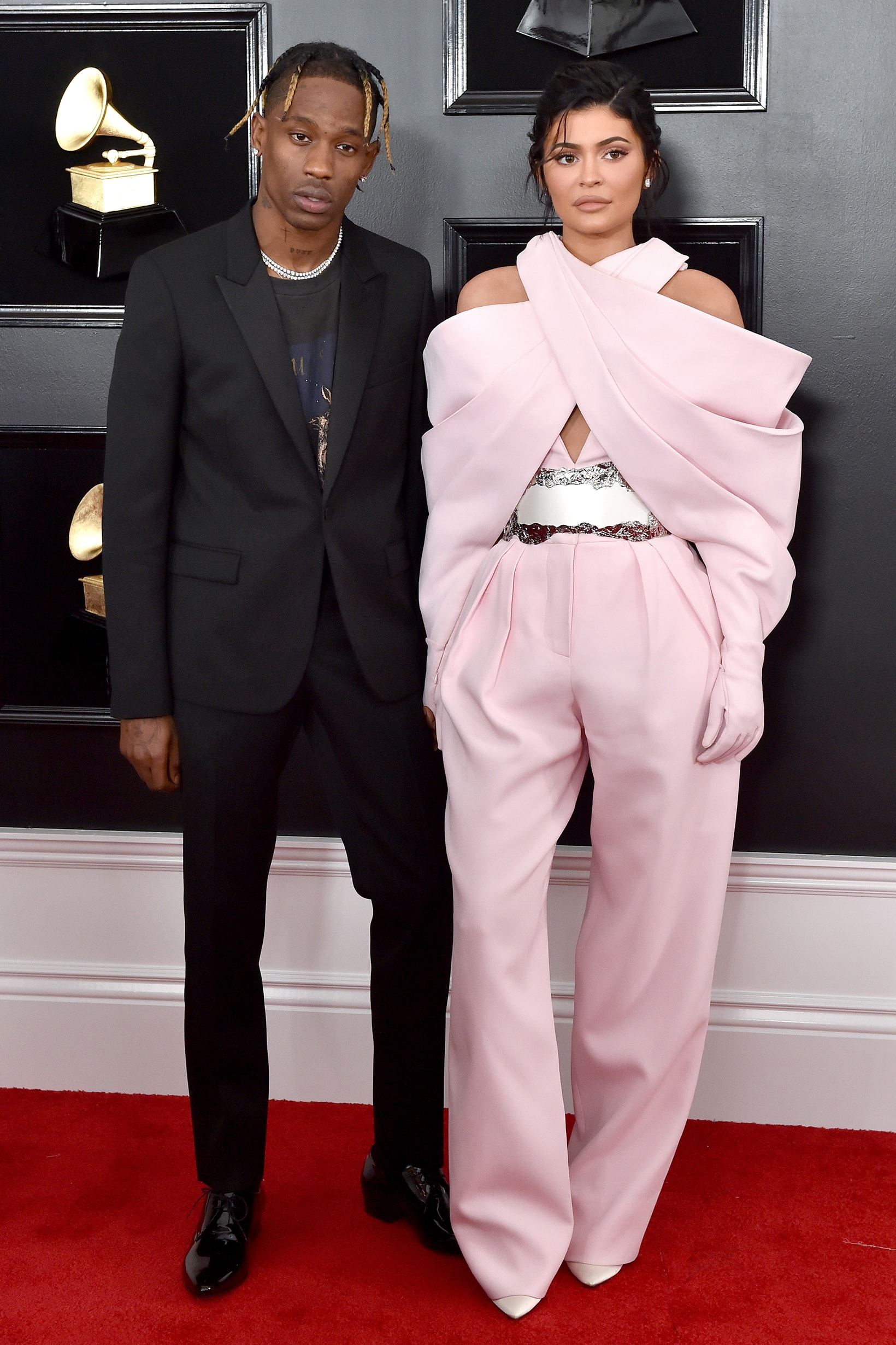 Kylie Jenner Travis Scott 61st Grammy Awards 2019 Red Carpet