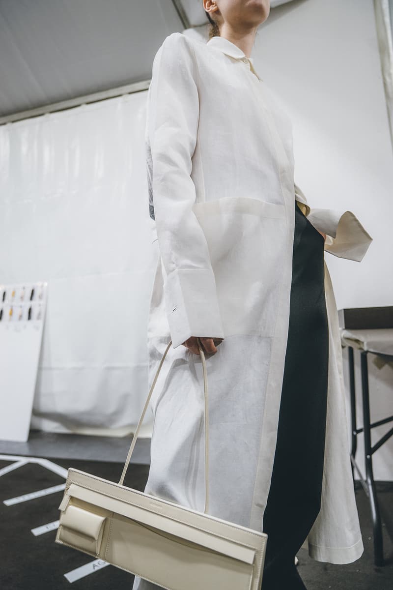 Jil Sander Fall Winter 2019 Runway Show Backstage Milan Fashion Week bag