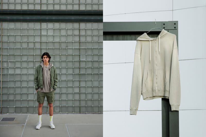 John Elliott Spring Summer 2019 Lookbook Hoodie Cream Jacket Shorts Grey