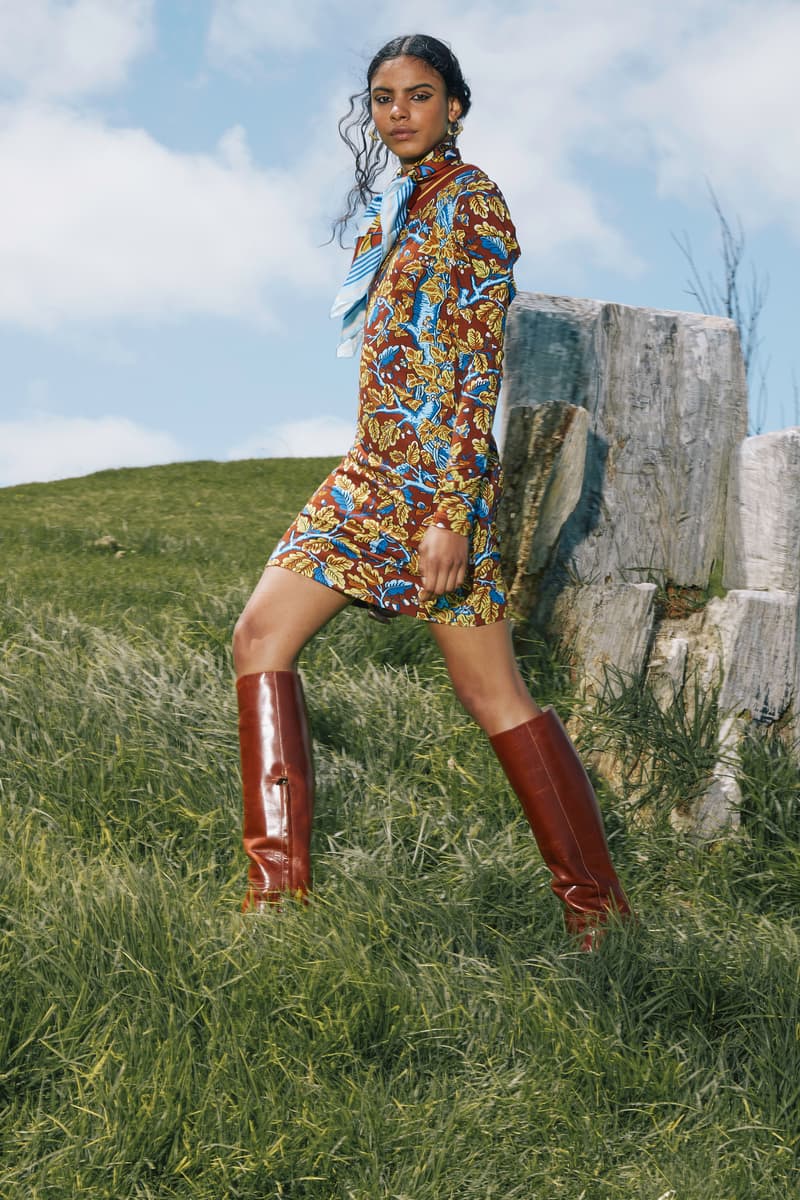 Karen Walker Fall Winter 2019 Lookbook Floral Dress Brown