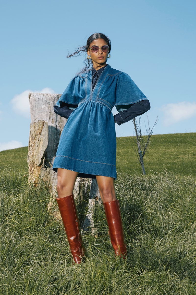 Karen Walker Fall Winter 2019 Lookbook Denim Dress Blue