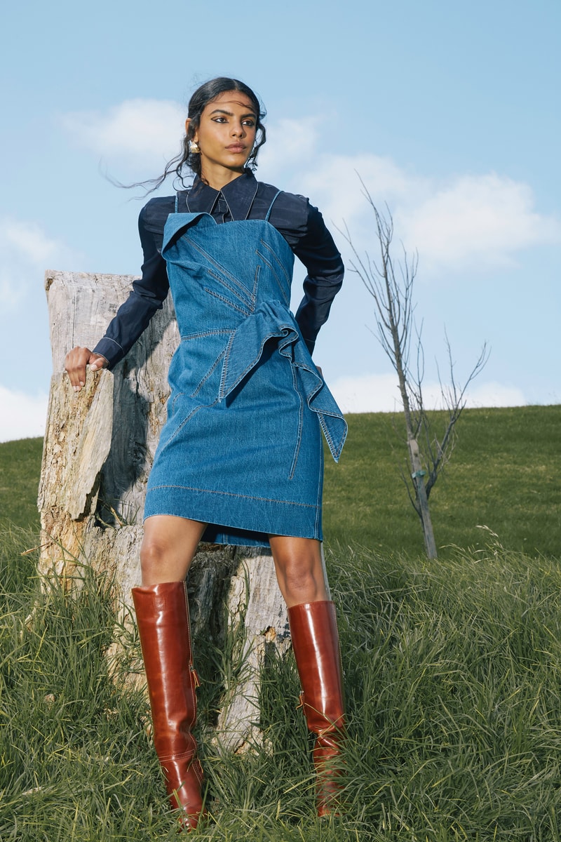 Karen Walker Fall Winter 2019 Lookbook Denim Dress Blue