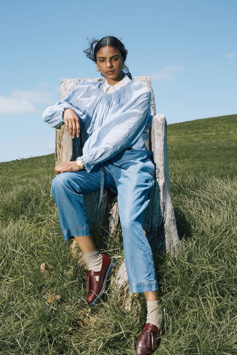 Karen Walker Fall Winter 2019 Lookbook Long Sleeved Shirt Blue