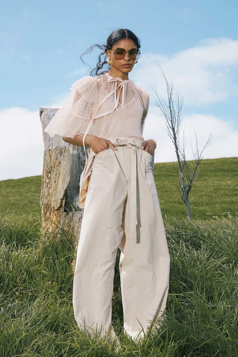 Karen Walker Fall Winter 2019 Lookbook Shirt Pants Tan