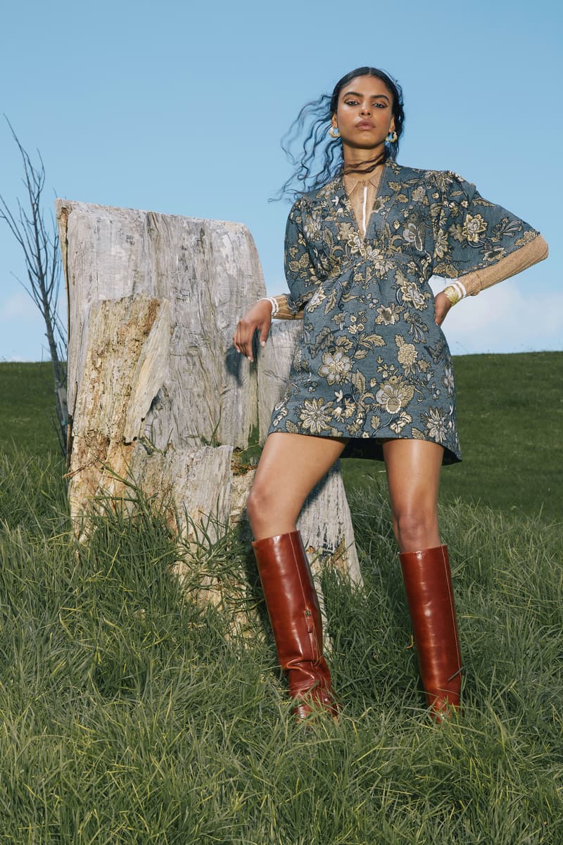 Karen Walker Fall Winter 2019 Lookbook Floral Dress Blue